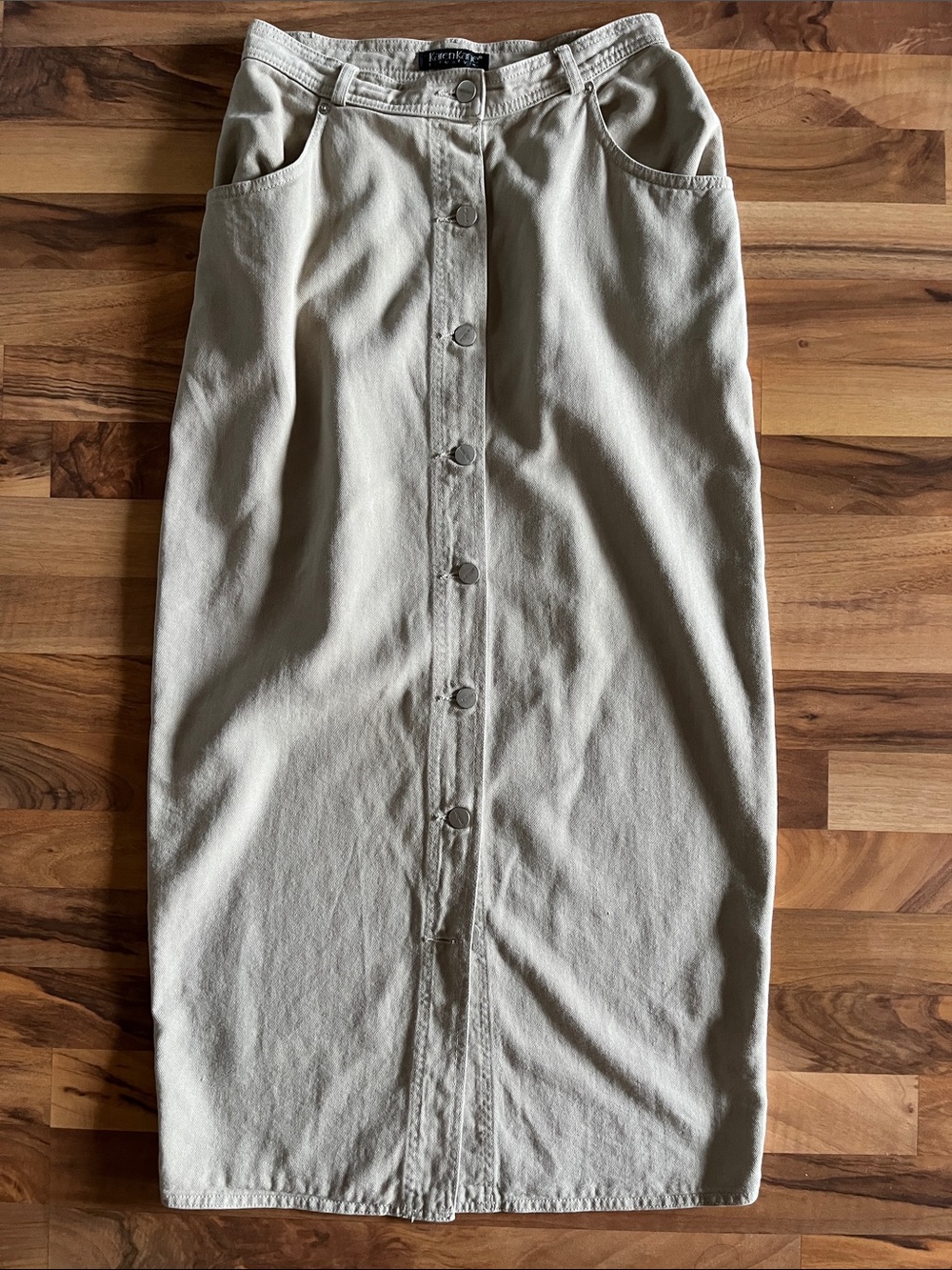 Karen Kane//Vintage Button-Front Midi Skirt